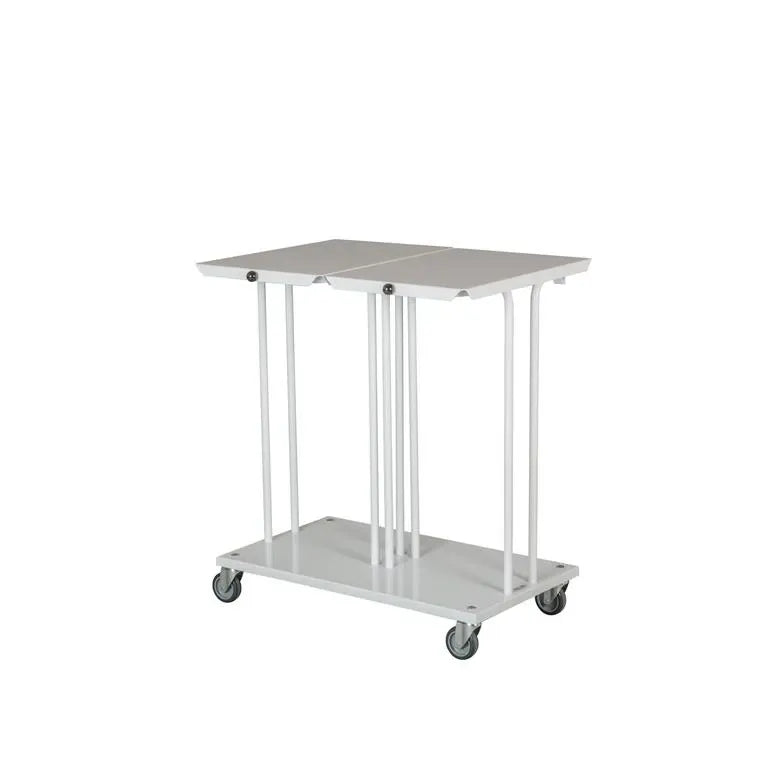 Tina Trolleys affaldsstativ 2 X 110 liter hvid med låg