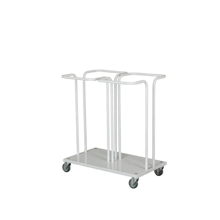 Tina Trolleys affaldsstativ 2 X 110 liter hvid med bøjle 779105502D