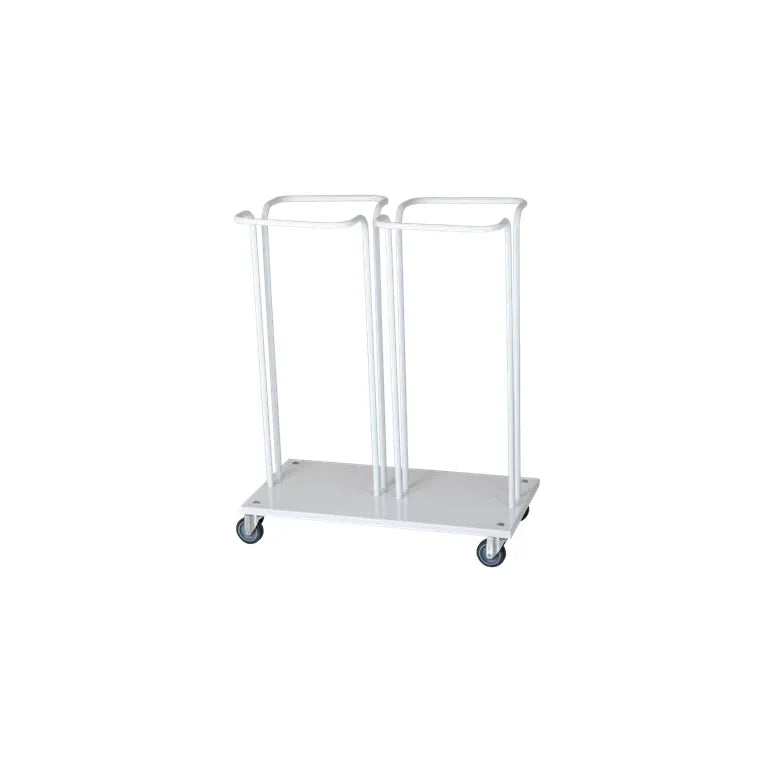 Tina Trolleys affaldsstativ 2 X 60 liter hvid med bøjle 779105546D