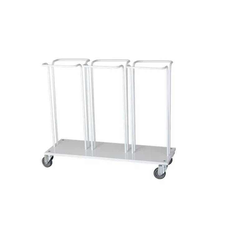 Tina Trolleys affaldsstativ 3 X 60 liter hvid med bøjle 779105546T