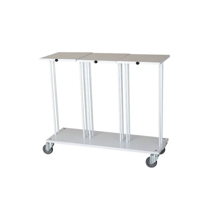 Tina Trolleys affaldsstativ 3 X 60 liter hvid med låg 779105547T