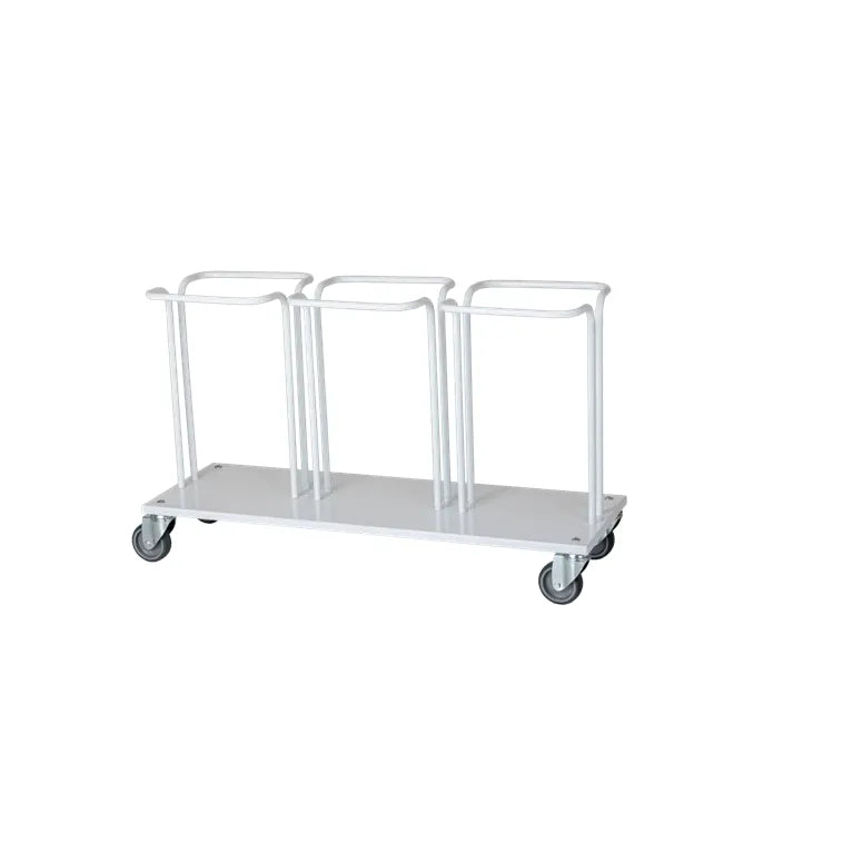Tina Trolleys affaldsstativ 3 X 40 liter hvid med bøjle 779105549T