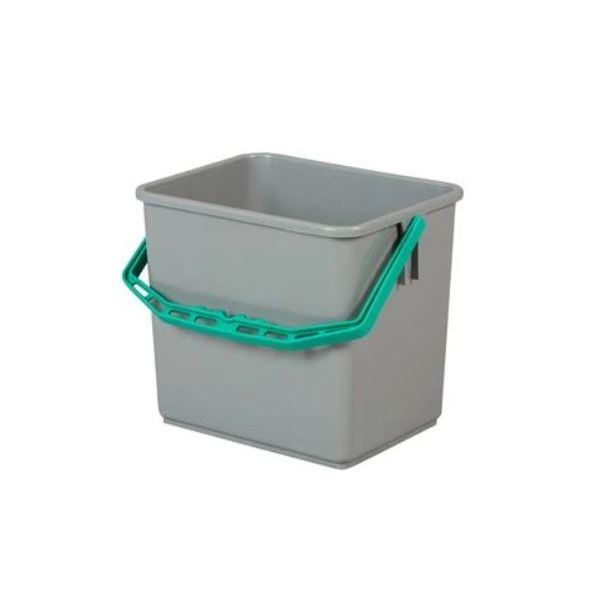 Tina Trolleys inventarspand 6 liter grå PP plast med turkis hank