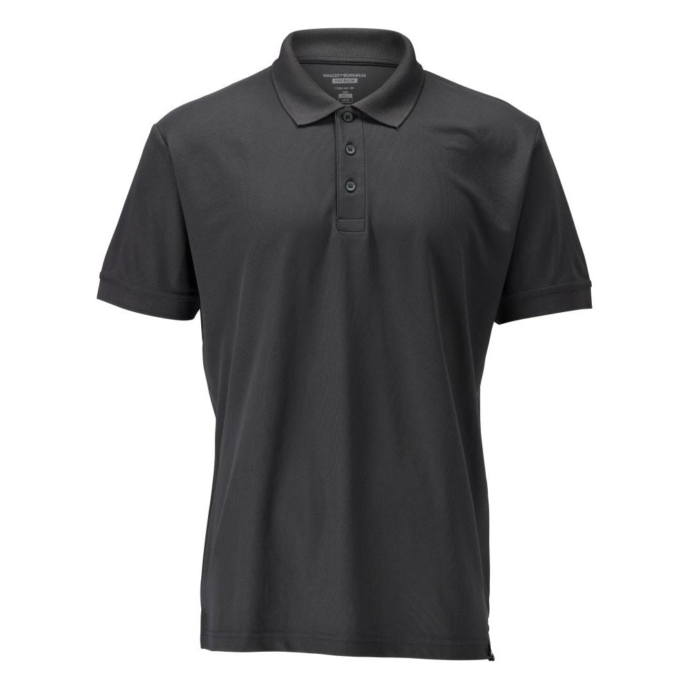 Mascot Crossover CoolDry poloshirt i mørkegrå, set forfra, hvid baggrund
