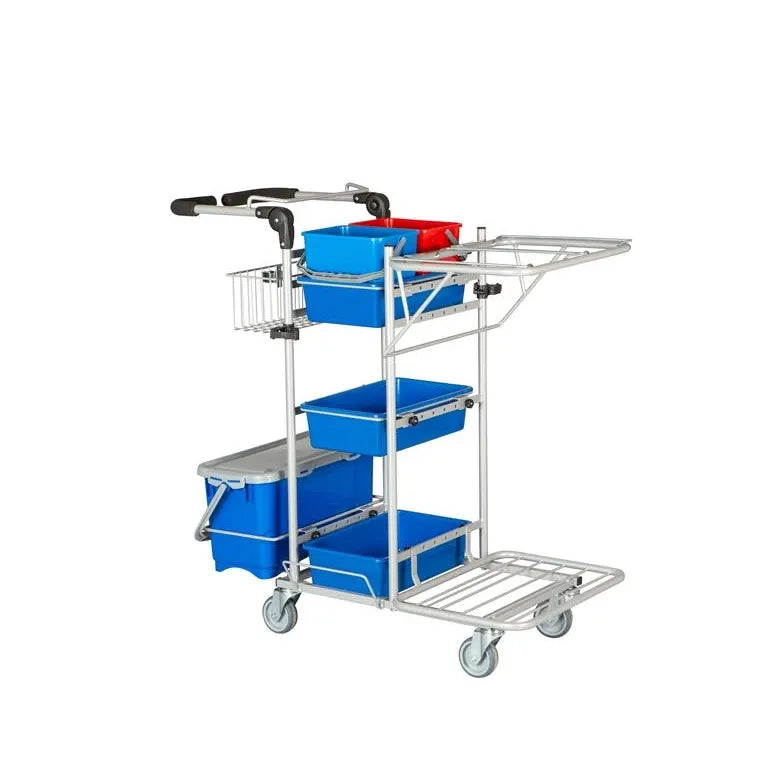 Tina Trolleys ERGO Moist 2 Buckets – Ergonomisk rengøringsvogn med dobbelt affaldsholder