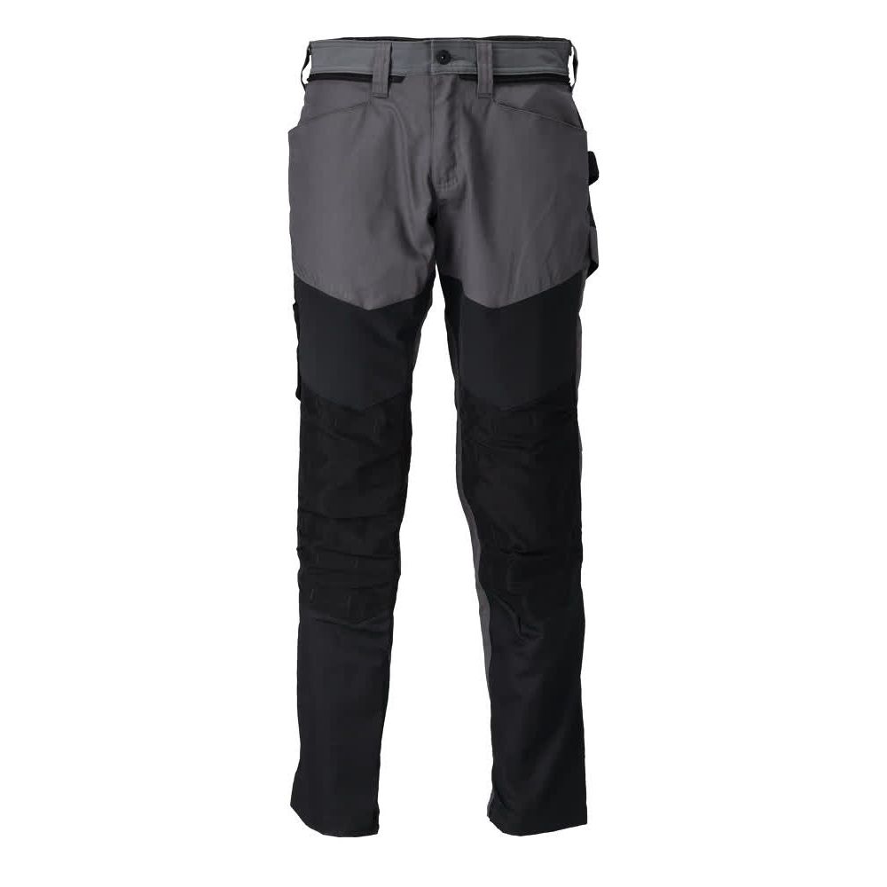 Mascot® Customized arbejdsbukser med knælommer 22479-230-8909 Stengrå/Sort