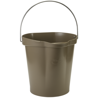 Bucket for food, Vikan, 6, 12, 20 liters, several colors, PP/stainless steel, with pouring spout