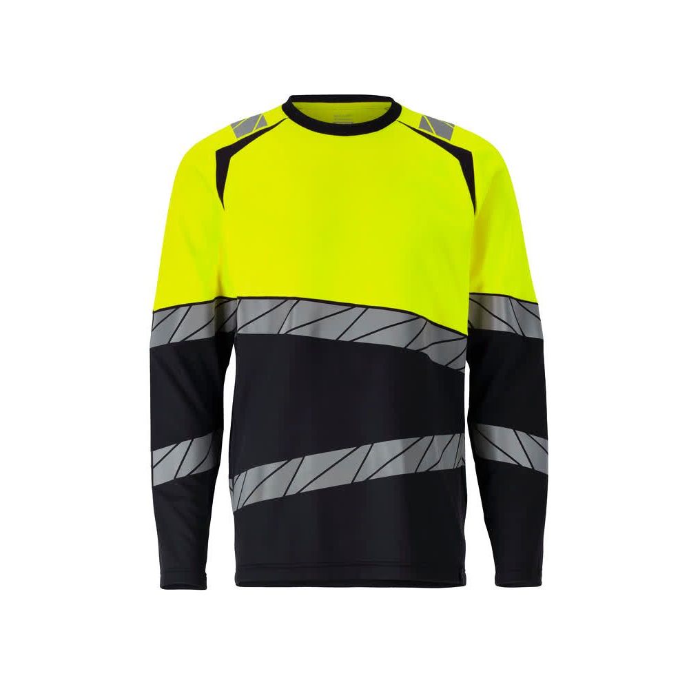 Mascot 25081-771 T-shirt, langærmet  Hi-Vis