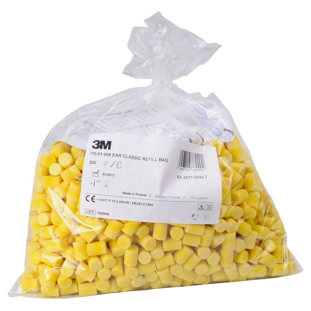 3M E - A - R Classic Ørepropper, refill pose, 500 par pr./pose, PD - 01 - 009 - Sikkerhedsgiganten Ørepropper