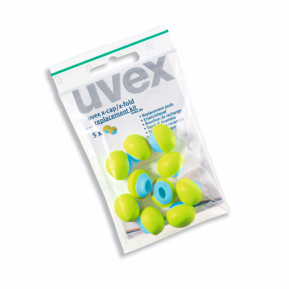 Uvex X-Cap udskiftningspropper 5 par i emballage