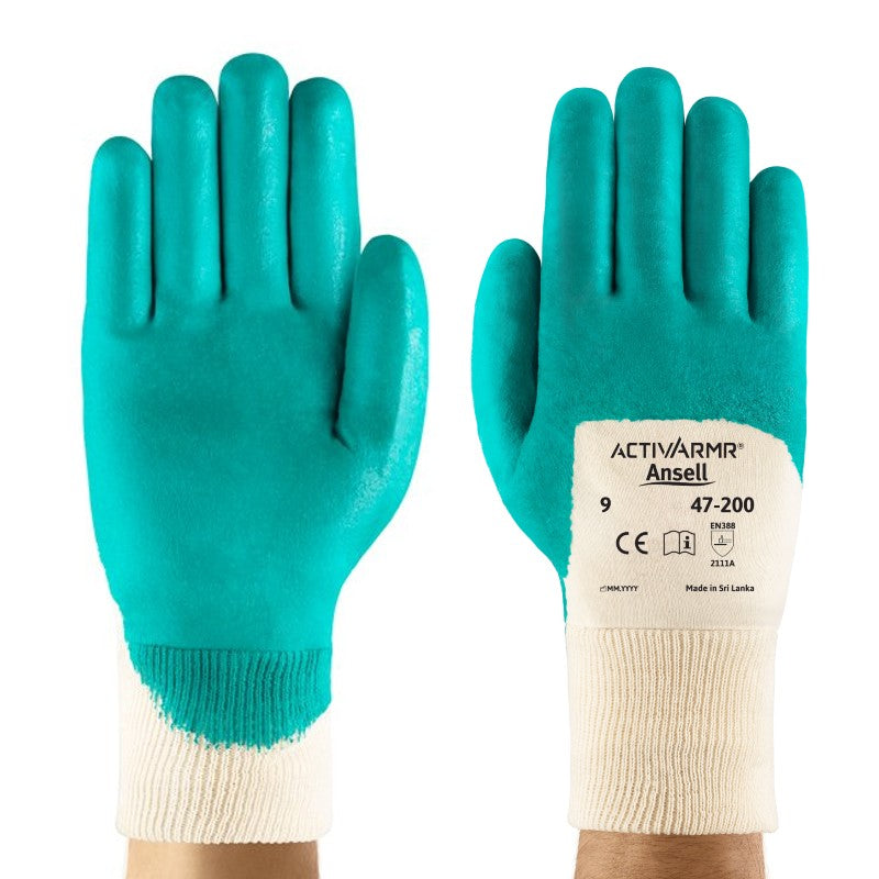 Ansell ActivArmr® 47-200 Nitrilbelagte Arbejdshandsker