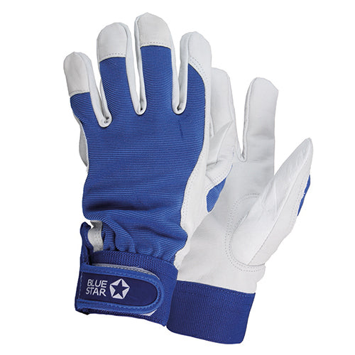 BlueStar X-Fit Handske med Burreluk, Gedeskind