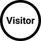 DENFOIL "Visitor" Hjelmmærke Ø 40 mm – Selvklæbende Vinyl (Ark á 10 stk.)