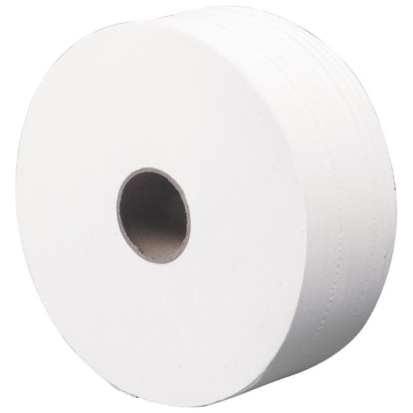 Abena Care - Ness 6052 Midi Jumbo toiletpapr 2 - lags 380 meter hvid 6 ruller - Sikkerhedsgiganten