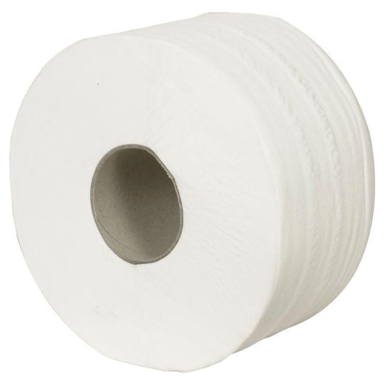 ABENA Care - Ness Excellent Mini jumbo toiletpapir 2 - lags hvid 12 ruller x 170m 100% nyfiber - Sikkerhedsgiganten