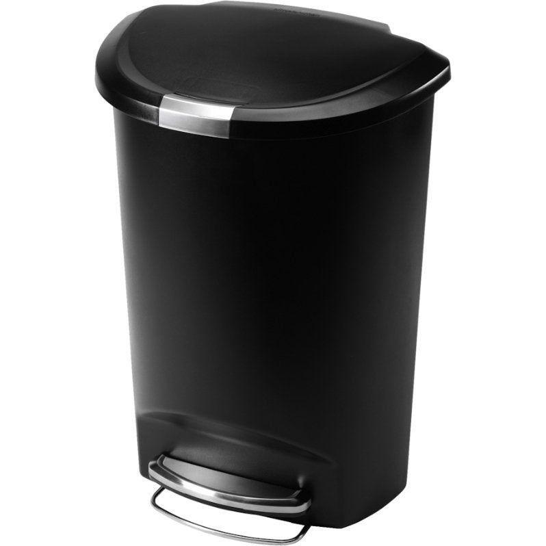Abena - Pedalspand, Simplehuman 50L - Sort - Sikkerhedsgiganten