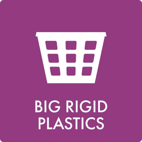 Affaldsskilt Big rigid plastics - Sikkerhedsgiganten