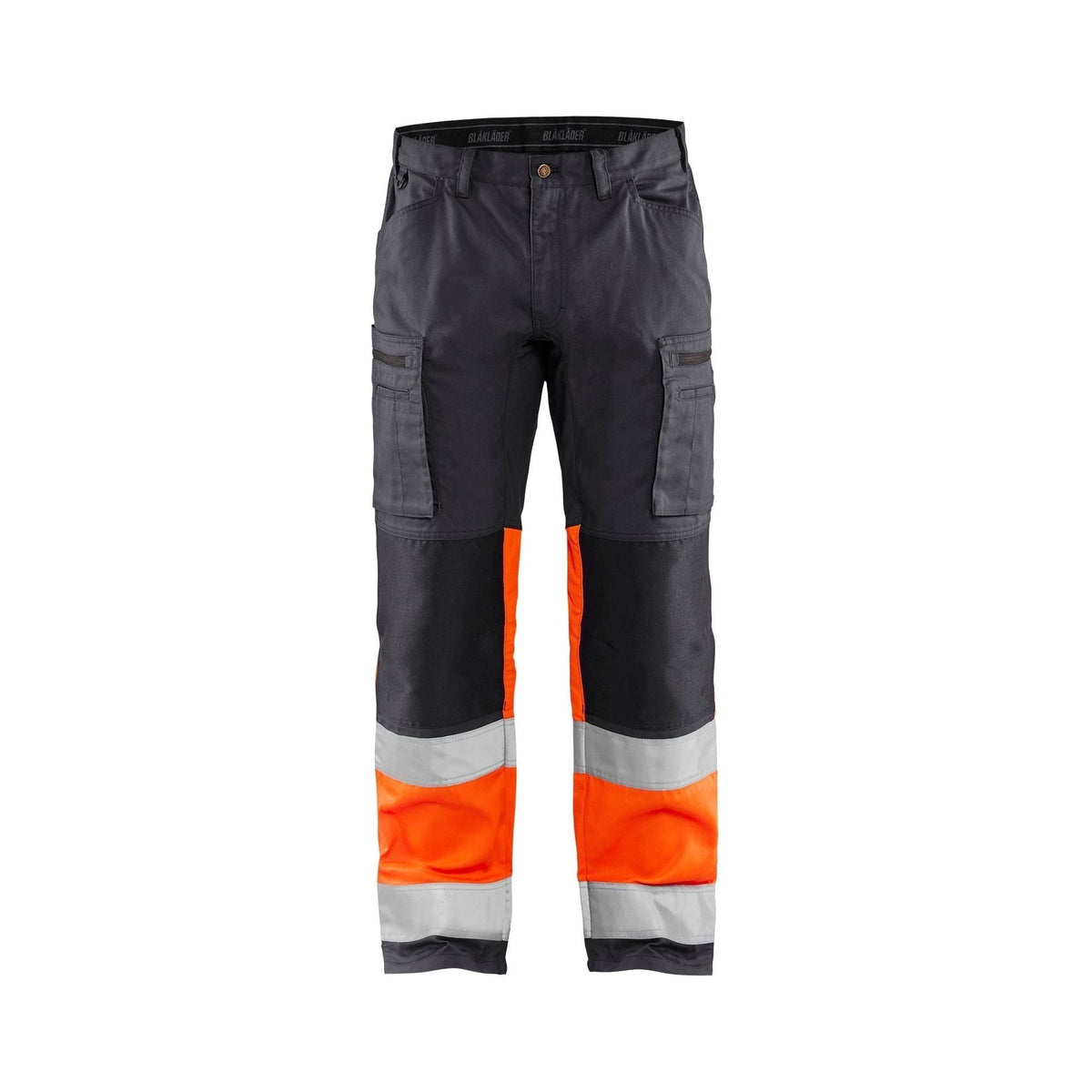 BLÅKLÄDER 1551 High Vis Buks med stretch - Mellemgrå/High Vis Orange herre - Sikkerhedsgiganten