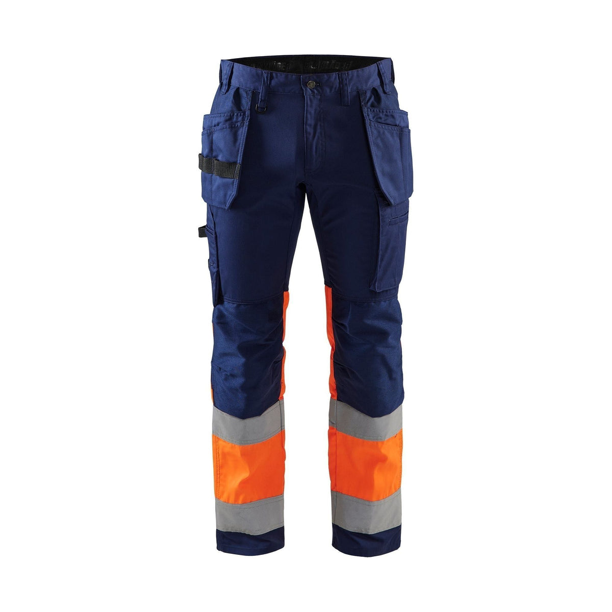 BLÅKLÄDER 1558 High Vis Buks med stretch - Marineblå/High Vis Orange herre - Sikkerhedsgiganten
