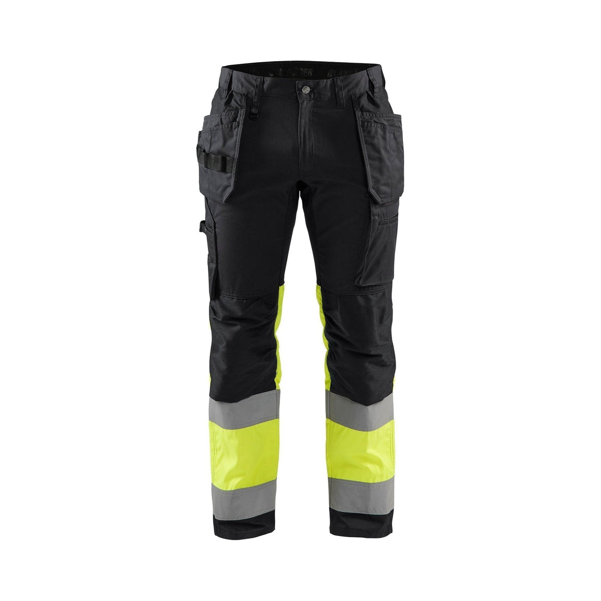 BLÅKLÄDER 1558 High Vis Buks med stretch - Sort/High Vis Gul herre - Sikkerhedsgiganten
