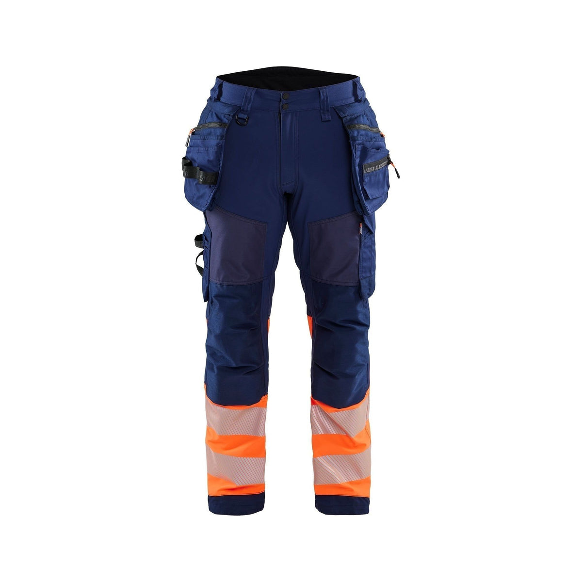 BLÅKLÄDER 1821 High Vis Softshell Buks - Marineblå/High Vis Orange herre - Sikkerhedsgiganten