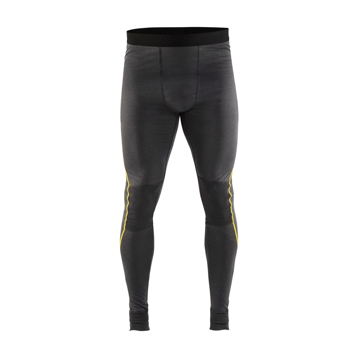 BLÅKLÄDER 1844 Underbuks lang XLIGHT 100% merino uld mørk grå/gul Herre - Sikkerhedsgiganten