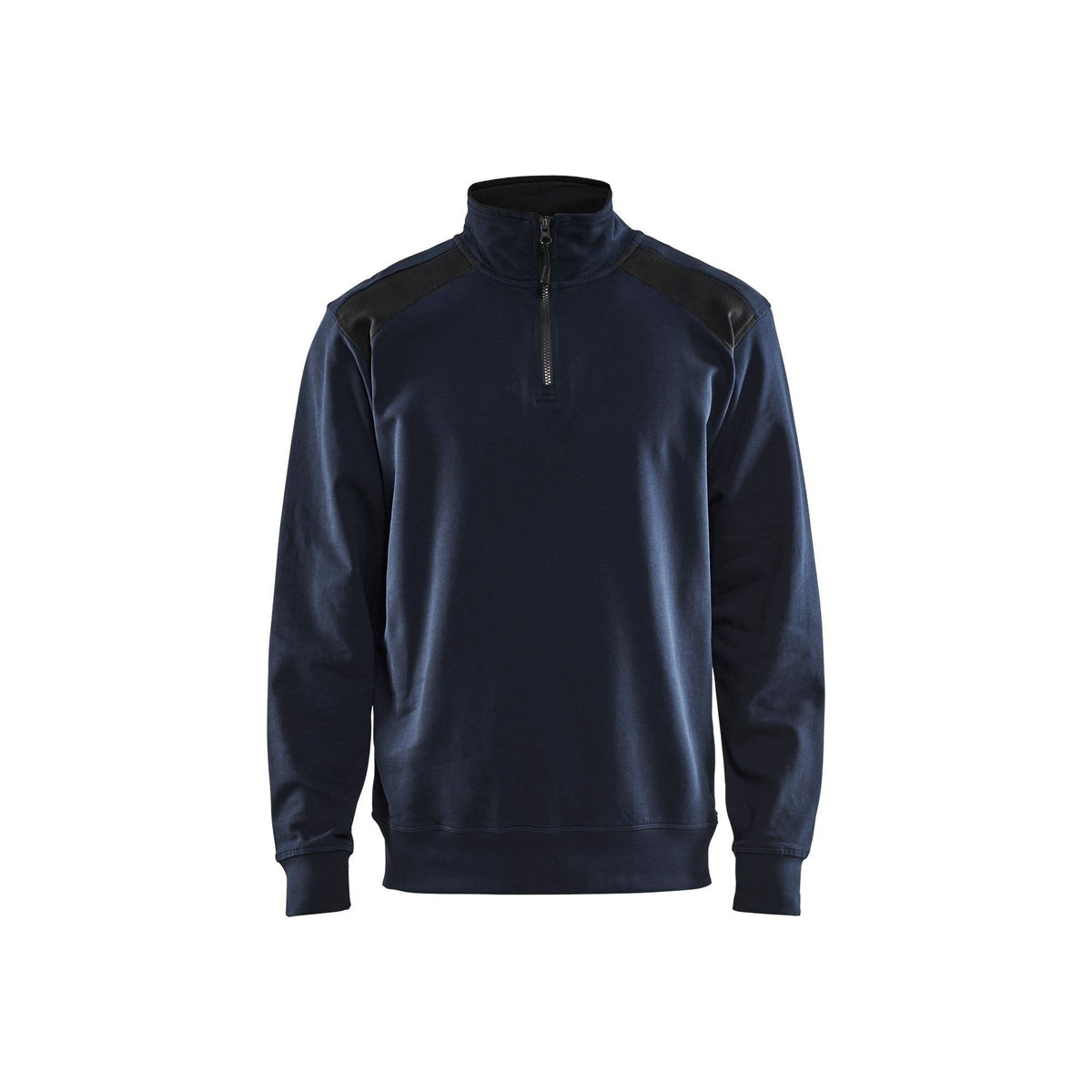 BLÅKLÄDER 3353 Sweatshirt half zip - Mørk Marineblå/Sort Herre - Sikkerhedsgiganten