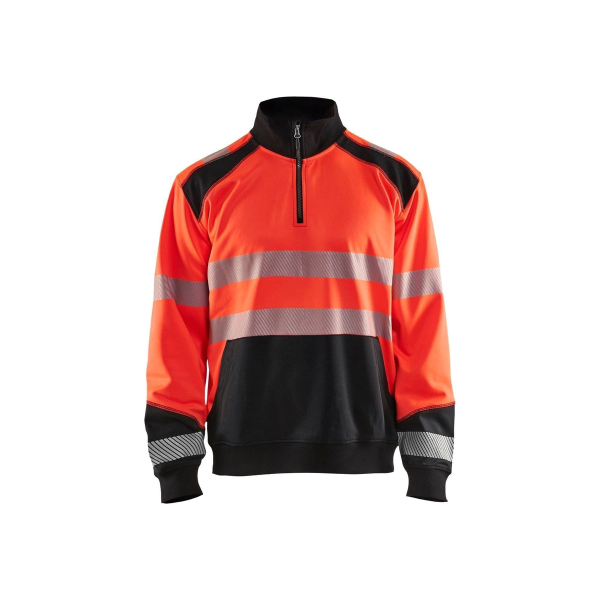 BLÅKLÄDER 3556 High Vis Sweatshirt half zip Herre - Sikkerhedsgiganten