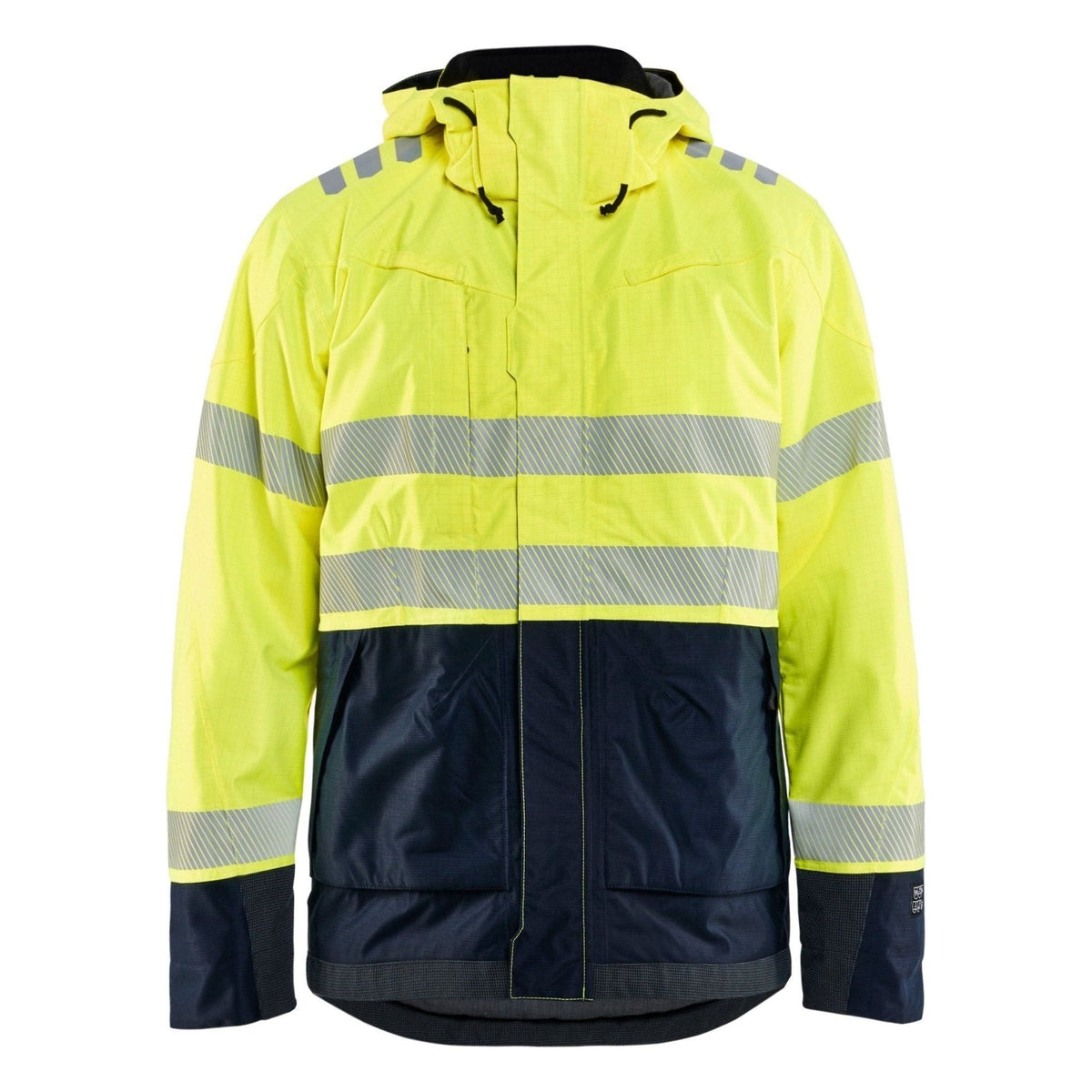 BLÅKLÄDER 4088 Multinorm Skaljakke Inherent antiflame hi - vis gul/marineblå - Sikkerhedsgiganten