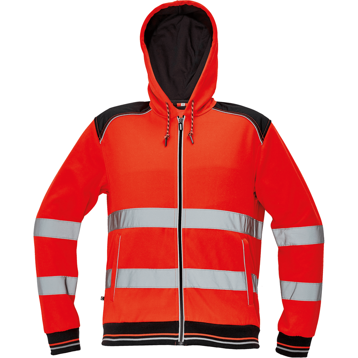 Cerva - Knoxfield Zip hættetrøje Hi - Viz Rød klasse 3 - Sikkerhedsgiganten