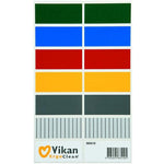 Farvekodningsmærker, Vikan, 24x14,5x0,1cm, til kludebokse - Sikkerhedsgiganten