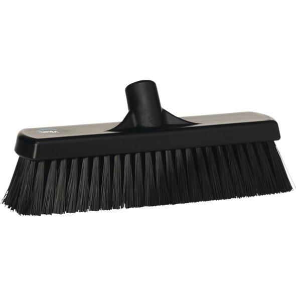 Fejekost, Vikan, sort, PP/polyester/rustfrit stål, 30 cm, medium børstehår - Sikkerhedsgiganten