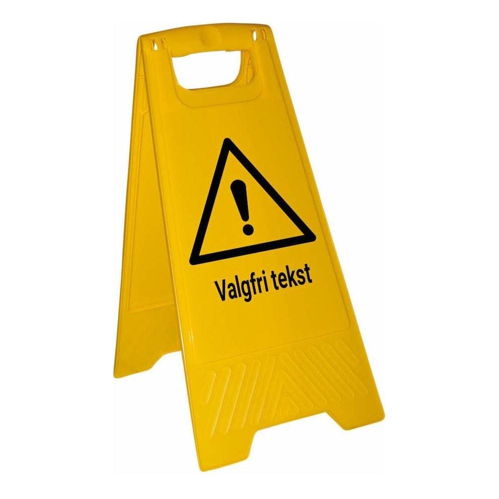Fritstående skilt Fare advarselsskilt Valgfri tekst 401274PVAL - Sikkerhedsgiganten