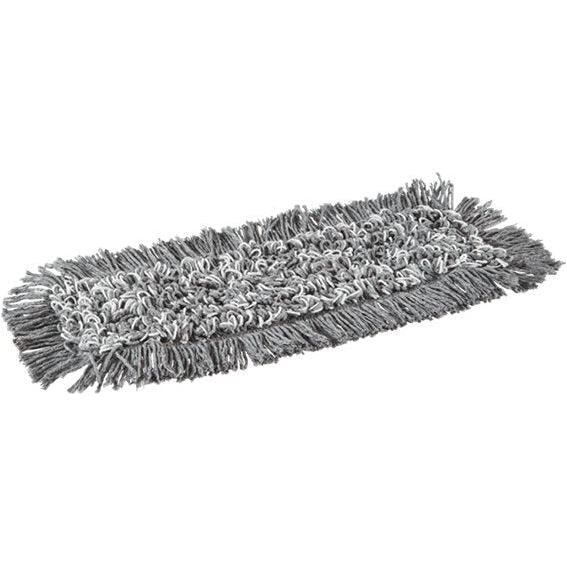 Fugtmoppe, Vikan Damp 43, grå, mikrofiber, 40 cm, med lommer - Sikkerhedsgiganten