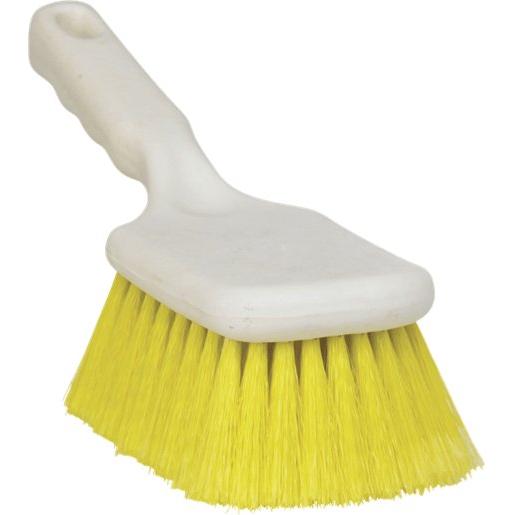 Håndbørste, Vikan, 26x9x11cm, hvid, PP/polyester, bløde børstehår, 78% genanvendt plast - Sikkerhedsgiganten