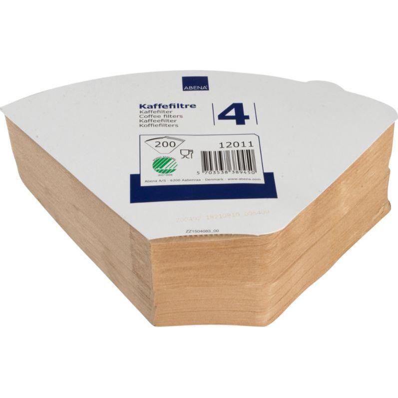 Kaffefilter 1X4 ubleget 200 stk - Sikkerhedsgiganten