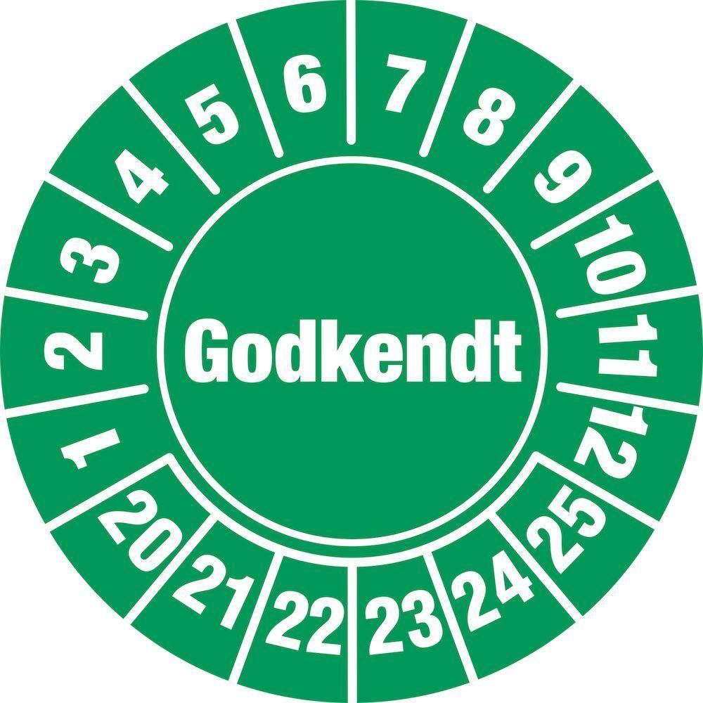Kalibreringsmærke Godkendt ark à 10 stk. - Ø 30 mm - Sikkerhedsgiganten