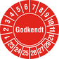 Kalibreringsmærke Godkendt ark à 10 stk. - Ø 30 mm - Sikkerhedsgiganten