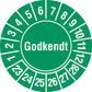 Kalibreringsmærke Godkendt ark à 10 stk. - Ø 30 mm - Sikkerhedsgiganten