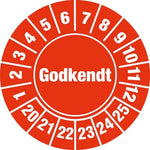 Kalibreringsmærke Godkendt ark à 10 stk. - Ø 30 mm - Sikkerhedsgiganten