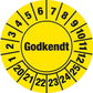 Kalibreringsmærke Godkendt ark à 10 stk. - Ø 30 mm - Sikkerhedsgiganten