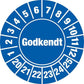 Kalibreringsmærke Godkendt ark à 10 stk. - Ø 30 mm - Sikkerhedsgiganten
