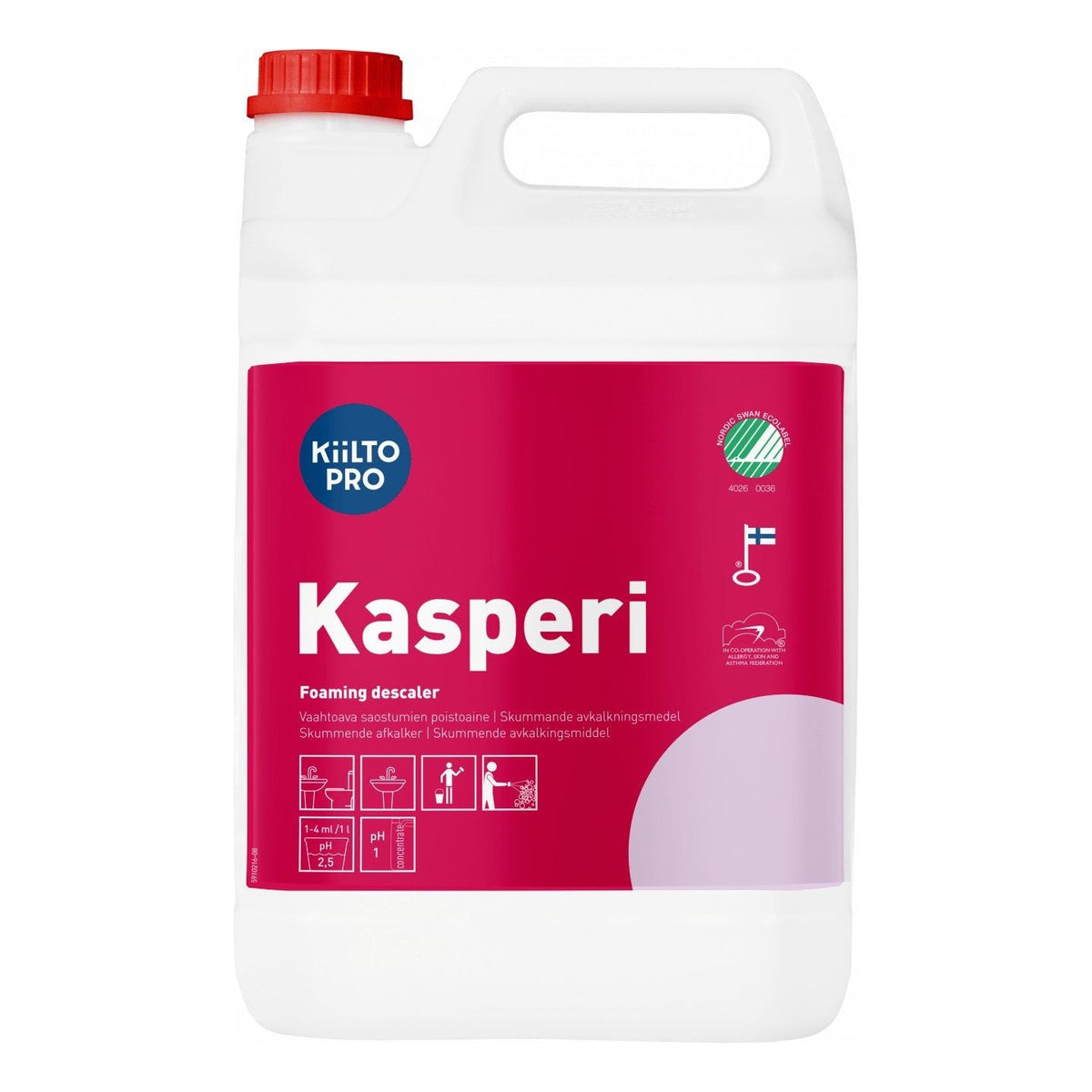 Kiilto Pro Kasperi kraftig kalkfjerner 1 Liter / 5 Liter - Sikkerhedsgiganten