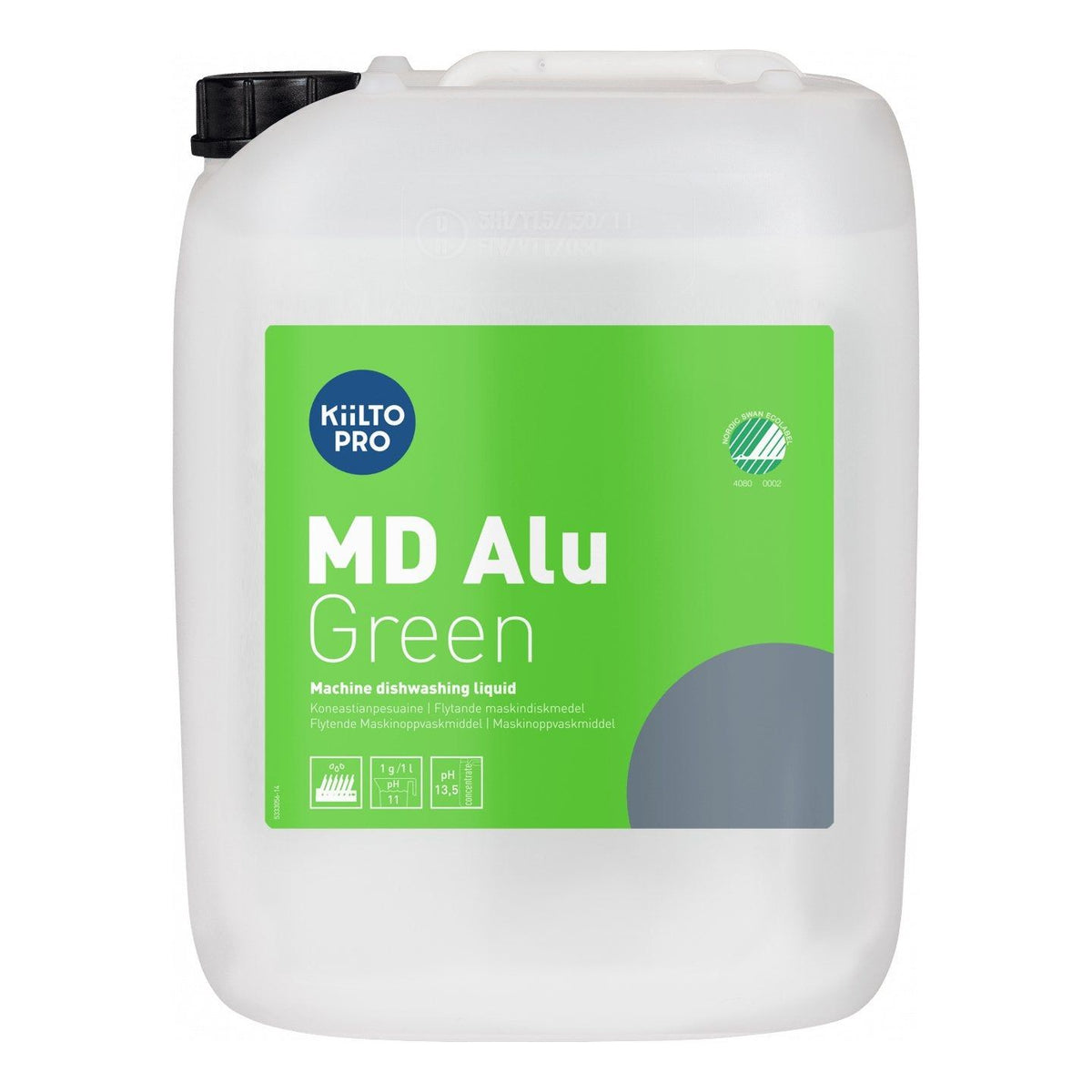 Kiilto Pro MD Alu Green maskinopvask uden klor 20 Liter - Sikkerhedsgiganten