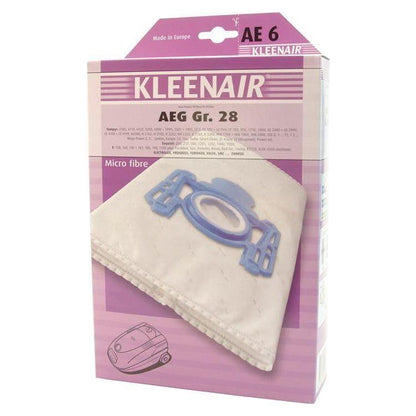 Kleenair AE6 støvsugerpose AEG 5010 4 poser + 1 stk microfilter - Sikkerhedsgiganten