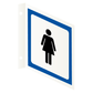 L - skilt Dame toilet 131051ANN - Sikkerhedsgiganten