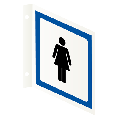 L - skilt Dame toilet 131051ANN - Sikkerhedsgiganten
