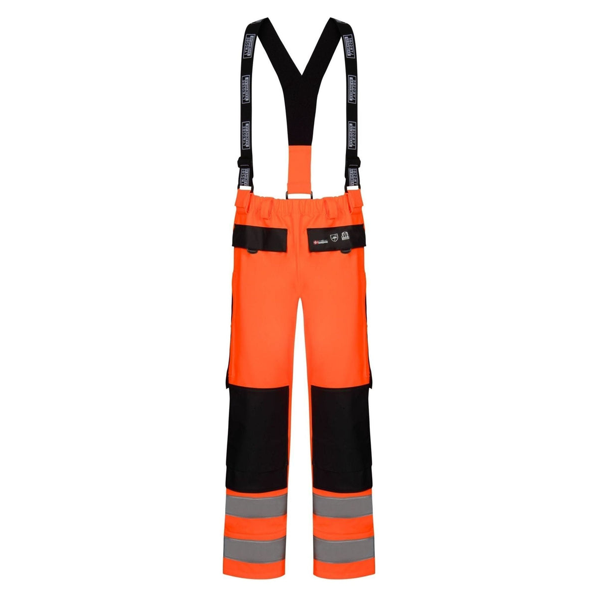 Lyngsøe Hi - vis regnbukser i kraftig PU/PVC kvalitet LR9012 - Sikkerhedsgiganten