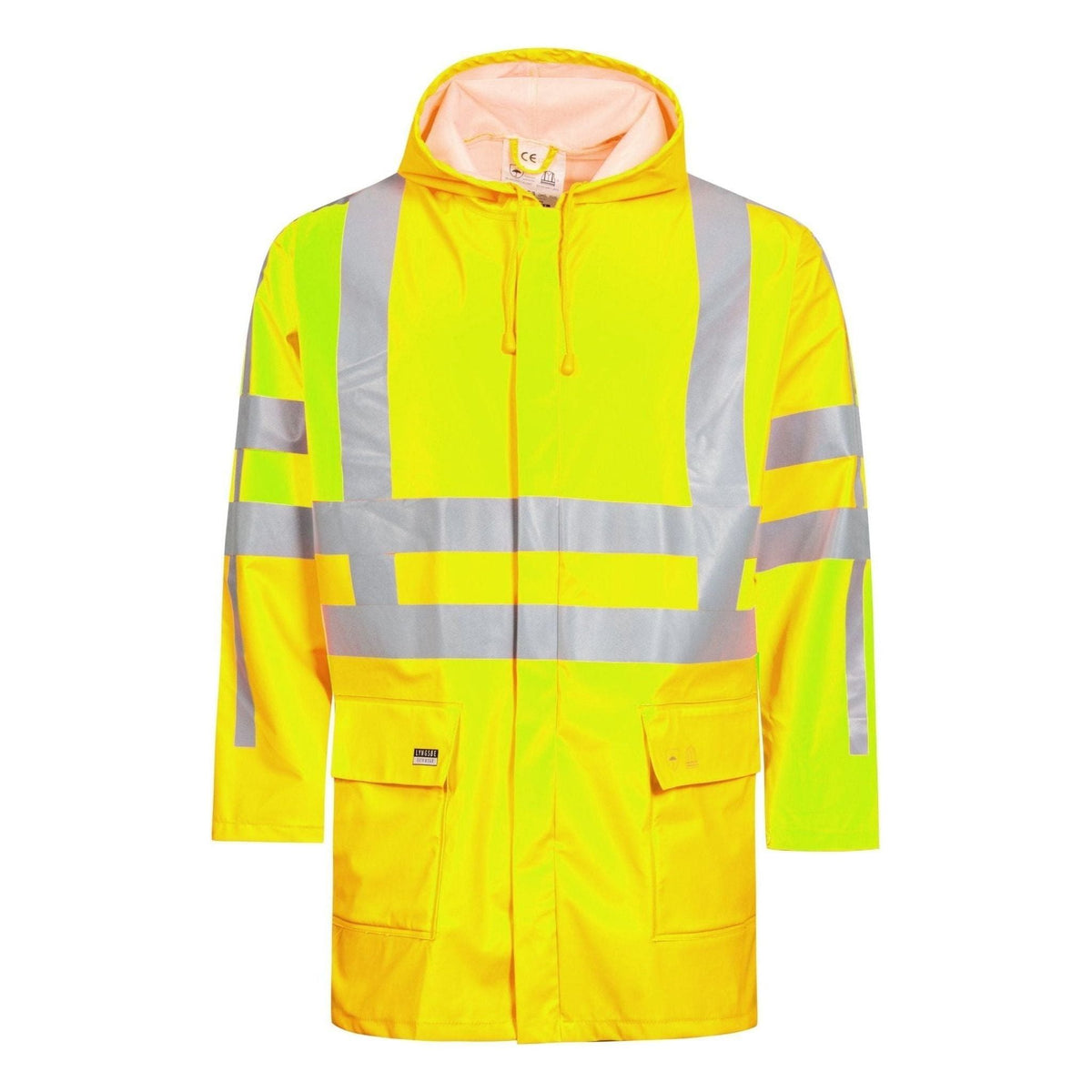 Lyngsøe Hi - vis regnjakke i PU kvalitet med RWS - reflekser LR75 - RWS - Sikkerhedsgiganten