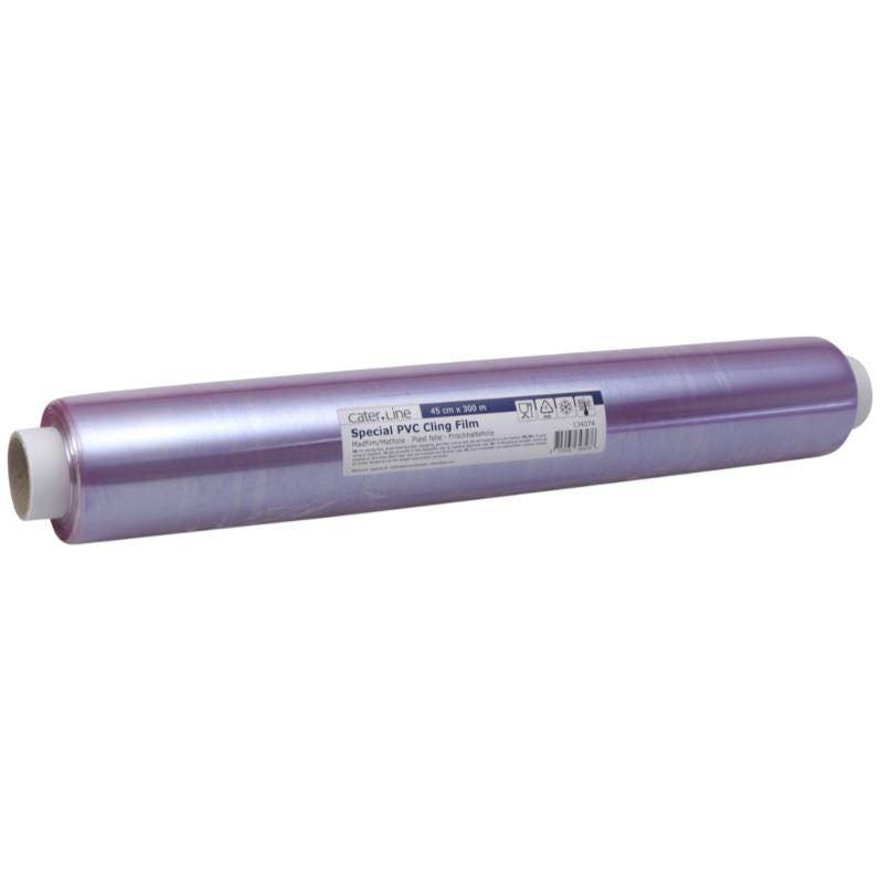 Madfilm, ABENA Cater - Line, 300m x 44cm, lilla, PVC, uperforeret - Sikkerhedsgiganten